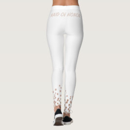 Leggings de Dama de Honor Brillo de Oro Rosa