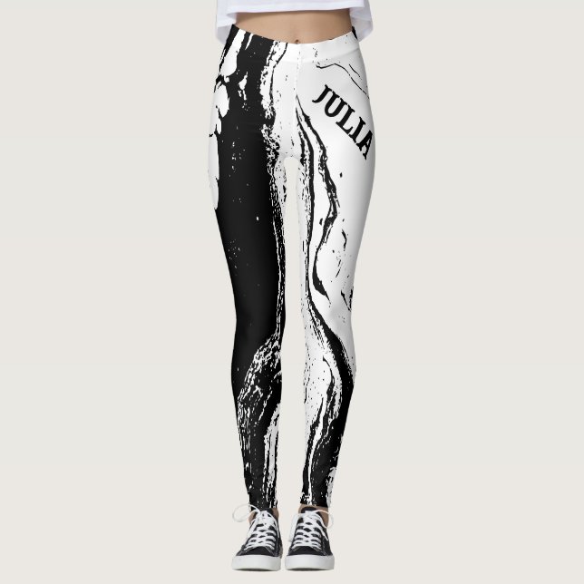 Leggings de diseño abstracto personalizado de moda (Anverso)