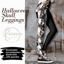 Leggings de diseño de calavera de Halloween