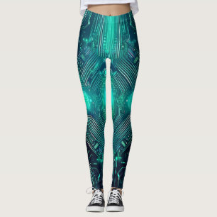 Leggings de diseño de placa de circuito: Estilo in