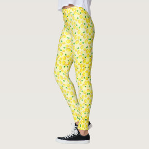 Leggings de diseño fresco con lémulos amarillos