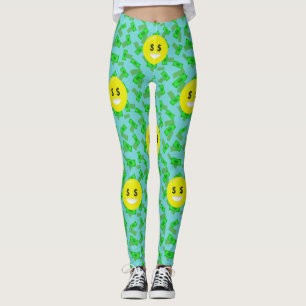 leggings de emoji con ojos de dinero
