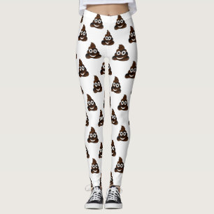 leggings de emoji de caca divertida