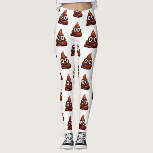 leggings de emoji de caca divertida