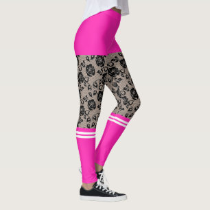 Leggings de encaje falso negro con pantalones cort