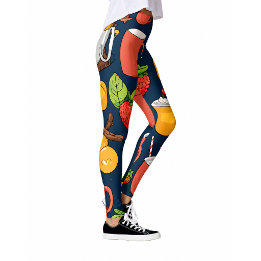 Leggings de Estampado de Café Regalo de Café para