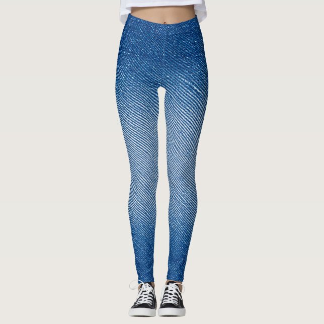 Leggings de Estampado Total con Patrón de Pantalon (Anverso)