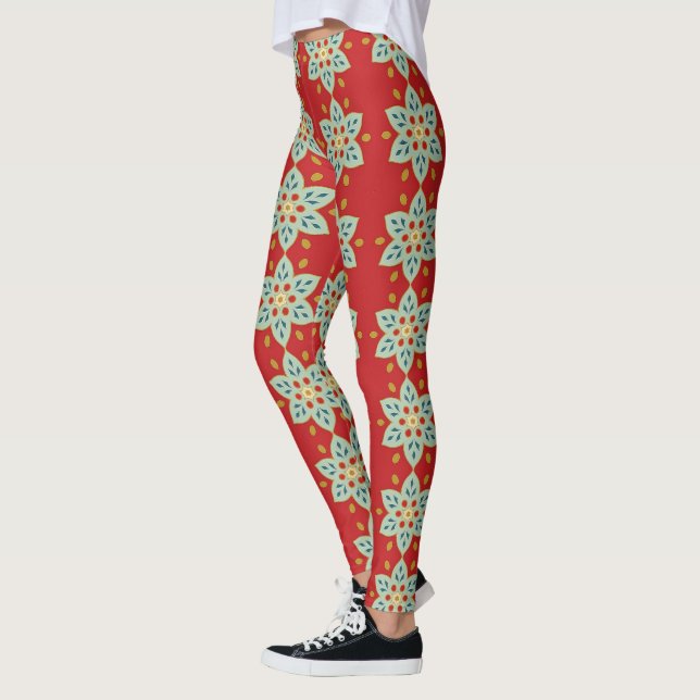Leggings de estrellas de vacaciones - Diseño de ad (Izquierda)