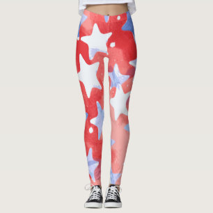 Leggings de Estrellas Patrióticas para el 4 de Jul