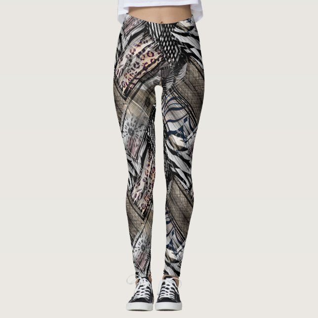 Leggings De etnia africana. (Anverso)