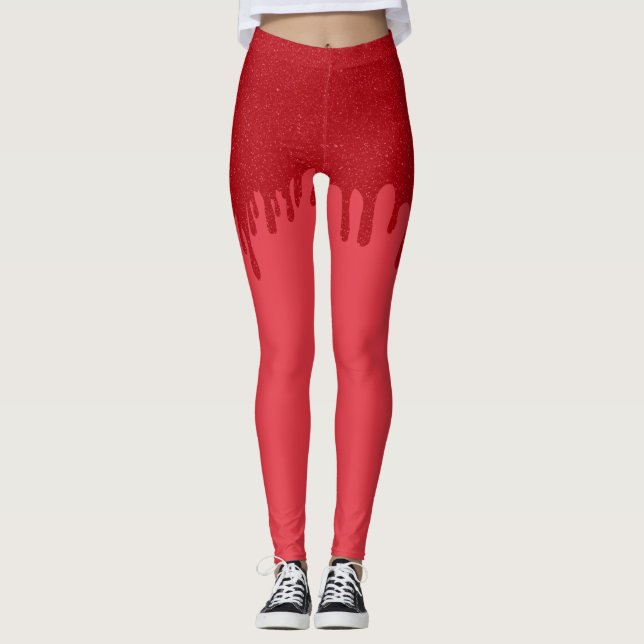 Leggings de Evento Rojo Tomate Goteante – Personal (Anverso)