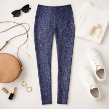 Leggings de falso denim con enjuague añil
