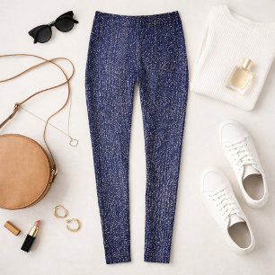 Leggings de falso denim con enjuague añil