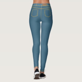 Leggings de Falso Vaquero Azul