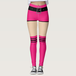 Leggings de Faux Rosa Shorts y Calcetines