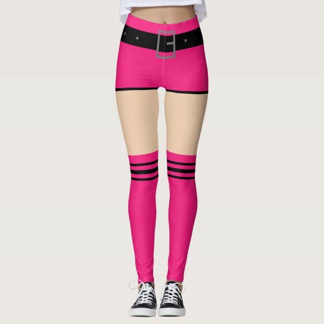 Leggings de Faux Rosa Shorts y Calcetines (Anverso)