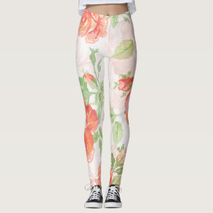 Leggings de fiesta de compromiso de rosa floral na