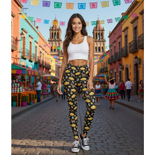 Leggings de Fiesta Mexicana y Día de Muertos