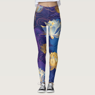 leggings de flores de loto