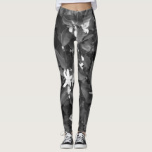 Leggings de flores de naranja