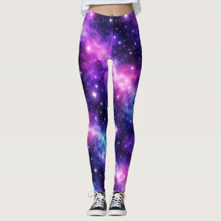 Leggings de Galaxia Nebulosa Azul Púrpura Sin Cost