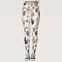 Leggings de gato Meowy Christmas - Regalo para mam