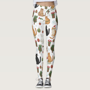 Leggings de gato Meowy Christmas - Regalo para mam