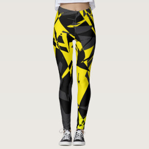 Leggings de geometría de arte abstracto funky