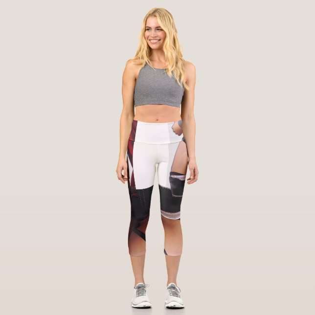 Leggings de gimnasia capris de mujer de alto deseo (Anverso)