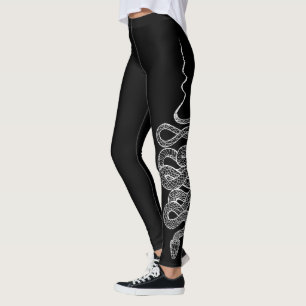 Leggings de gimnasia deportiva Black Snake Modern