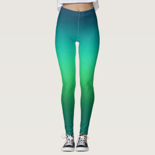 Leggings de gradiente de verde a turquesa ombre at