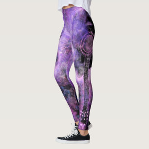 Leggings de guitarra de música rock