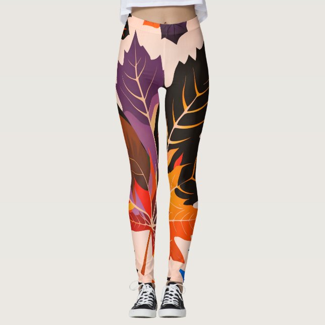 Leggings de hojas comodiada para las piernas (Anverso)
