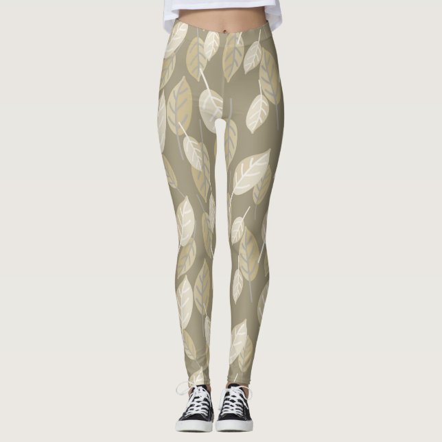leggings de hojas de café (Anverso)