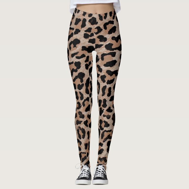 leggings de huellas de leopardo de chetah (Anverso)
