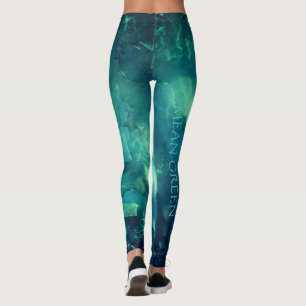 Leggings de impresión general verde medio