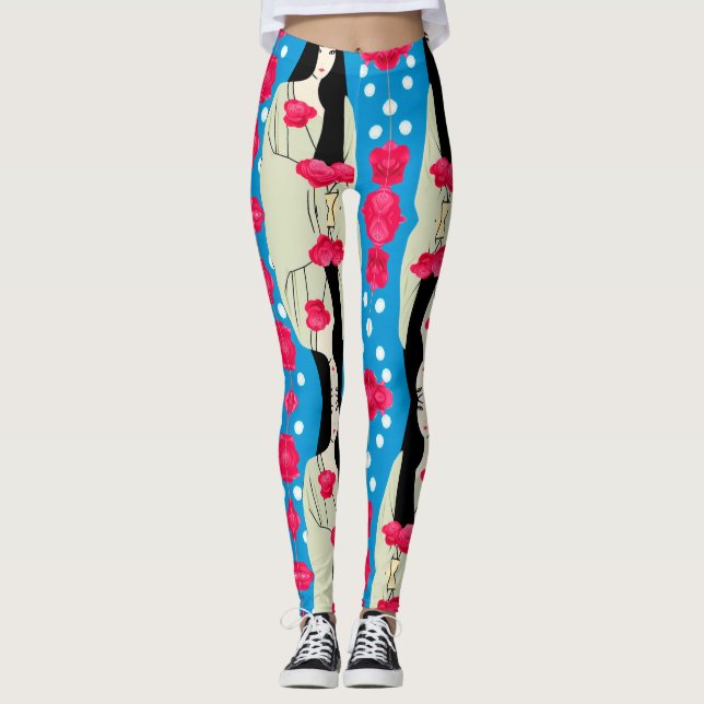 Leggings de jardín de Rosa (Anverso)