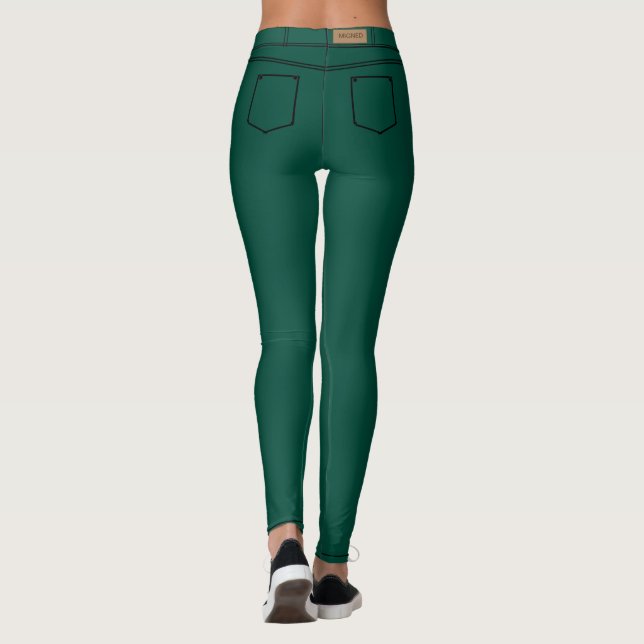 Leggings de jeans verdes modernos falsos "MIGNED" (Reverso)