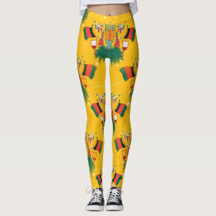 leggings de kwanzaa amarilla