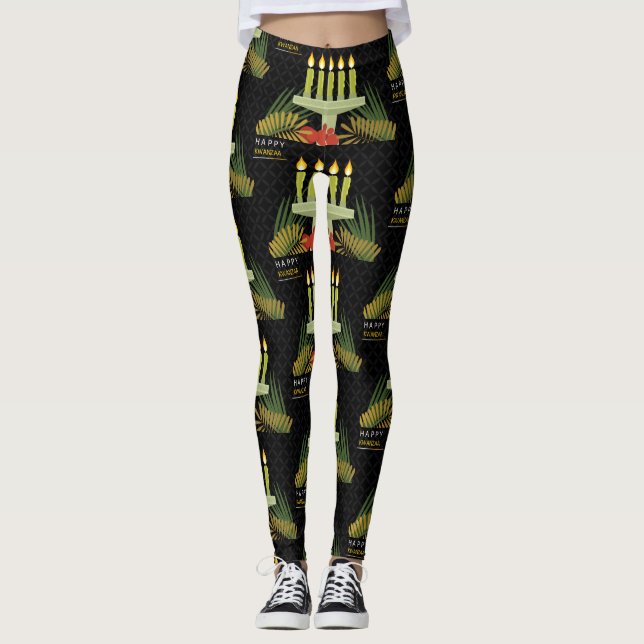 leggings de kwanzaa negro y feliz (Anverso)
