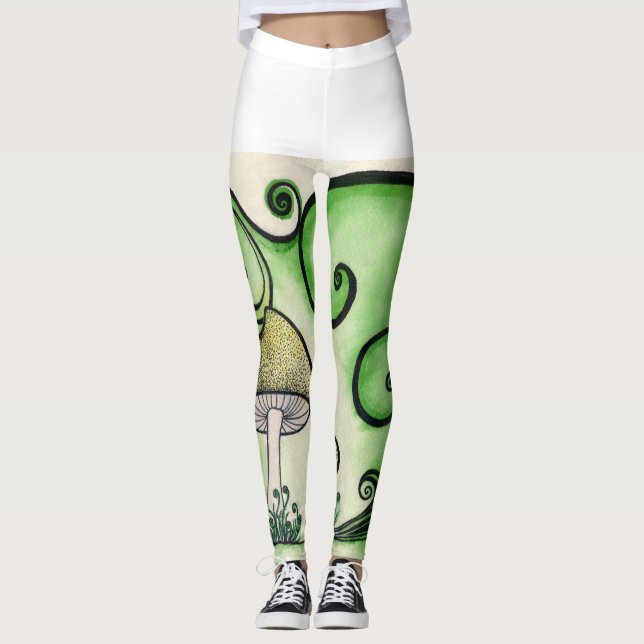 Leggings De la seta polainas swirly (Anverso)