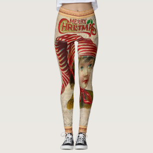 Leggings de las mujeres de Navidad antiguas