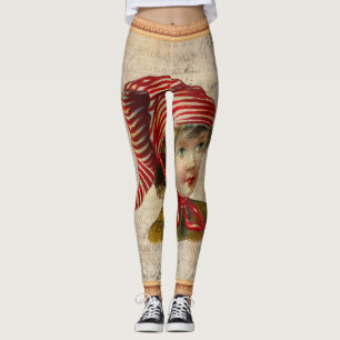Leggings de las mujeres de Navidad antiguas