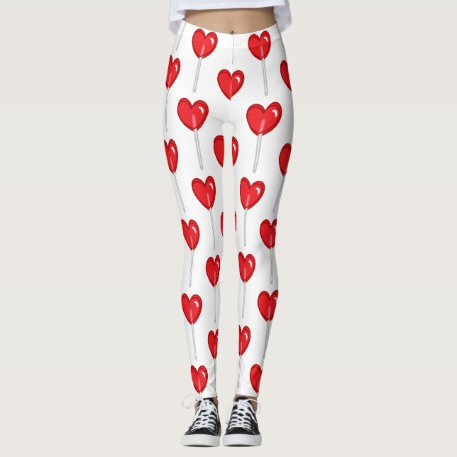 leggings de lollipop en el corazón rojo (Anverso)