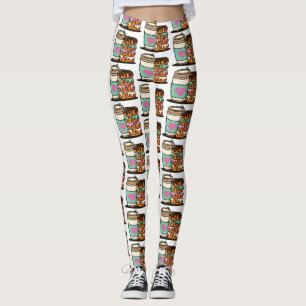leggings de los amantes de los donut del café