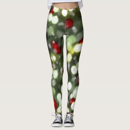 Leggings de Luces de Navidad con Nieve