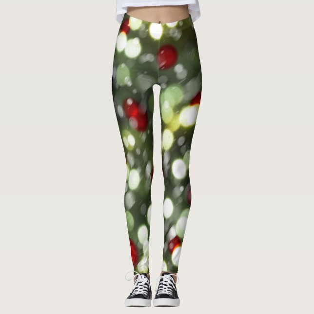 Leggings de Luces de Navidad con Nieve (Anverso)