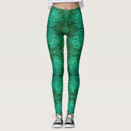 Leggings de madera verde.