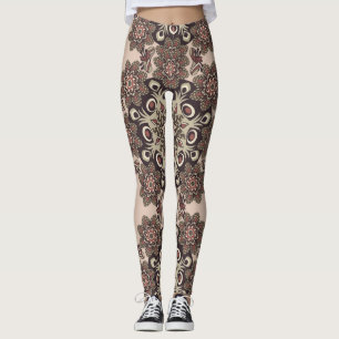 leggings de mandala floral