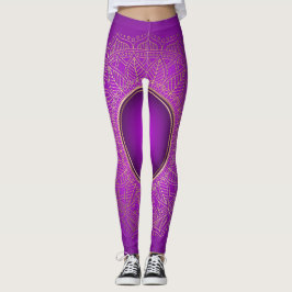 Leggings de Mandala Morada